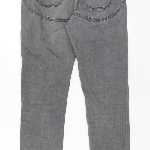 Divided by H&M Womens Grey Cotton Skinny Jeans Size 10 L28 in Regular Zip - Pockets