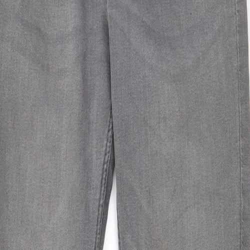 Divided by H&M Womens Grey Cotton Skinny Jeans Size 10 L28 in Regular Zip - Pockets