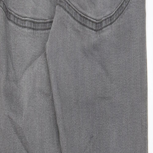 Divided by H&M Womens Grey Cotton Skinny Jeans Size 10 L28 in Regular Zip - Pockets