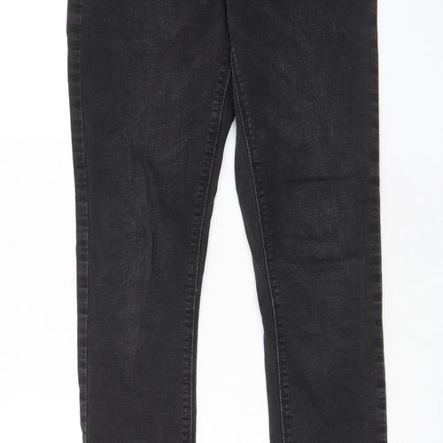 Denim & Co. Womens Grey Cotton Skinny Jeans Size 12 L30 in Regular Zip - Pockets