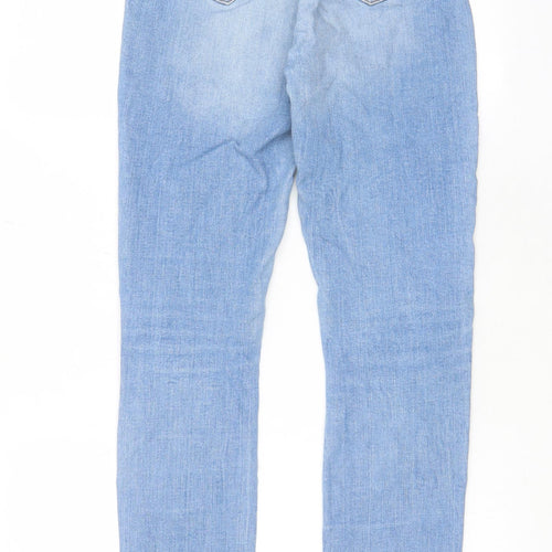 Denim & Co. Womens Blue Cotton Skinny Jeans Size 8 L28 in Regular Zip - Pockets