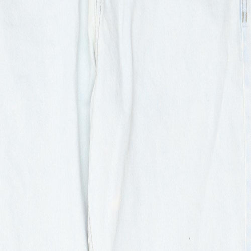 RESERVED Mens Blue Cotton Straight Jeans Size 32 in L28 in Regular Zip - Pockets