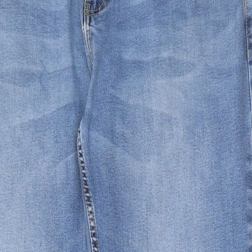 Jacamo Mens Blue Cotton Straight Jeans Size 42 in L29 in Regular Zip - Pockets