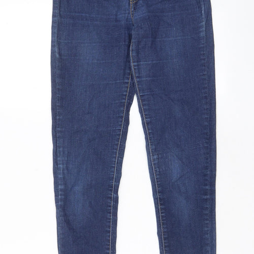 Levi's Womens Blue Cotton Skinny Jeans Size 27 in L29 in Regular Zip - Pockets, Belt Loops, Logo