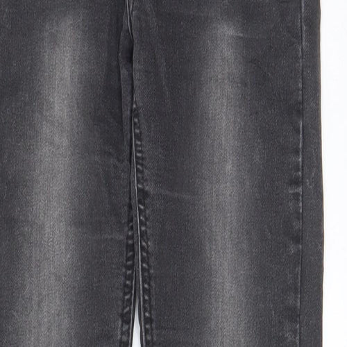 Pull&Bear Womens Grey Cotton Skinny Jeans Size 6 L26 in Regular Zip - Pockets, Belt Loops