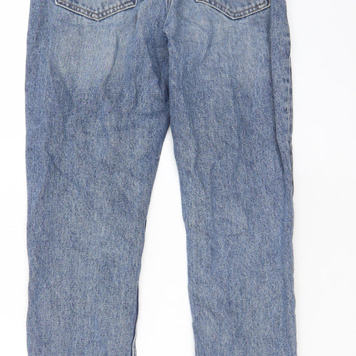 Weekday Womens Blue Cotton Straight Jeans Size 26 in L30 in Regular Zip - Pockets, Belt Loops