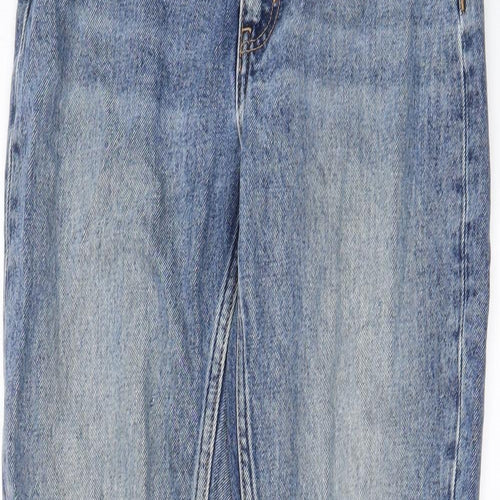 Weekday Womens Blue Cotton Straight Jeans Size 26 in L30 in Regular Zip - Pockets, Belt Loops