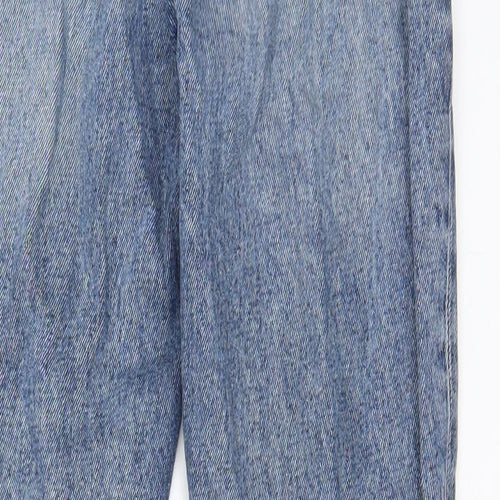 Weekday Womens Blue Cotton Straight Jeans Size 26 in L30 in Regular Zip - Pockets, Belt Loops