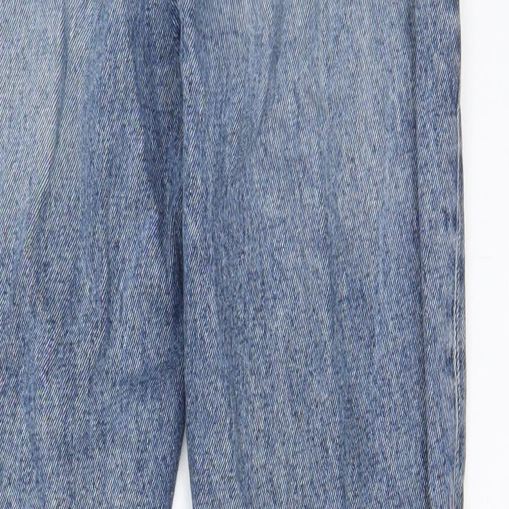 Weekday Womens Blue Cotton Straight Jeans Size 26 in L30 in Regular Zip - Pockets, Belt Loops