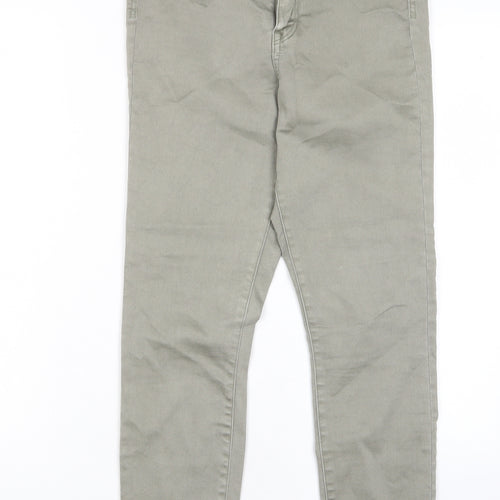 H&M Womens Green Cotton Skinny Jeans Size 27 in L30 in Regular Zip - Pockets, Belt Loops