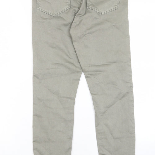 H&M Womens Green Cotton Skinny Jeans Size 27 in L30 in Regular Zip - Pockets, Belt Loops