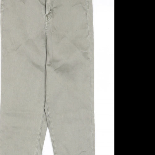 H&M Womens Green Cotton Skinny Jeans Size 27 in L30 in Regular Zip - Pockets, Belt Loops