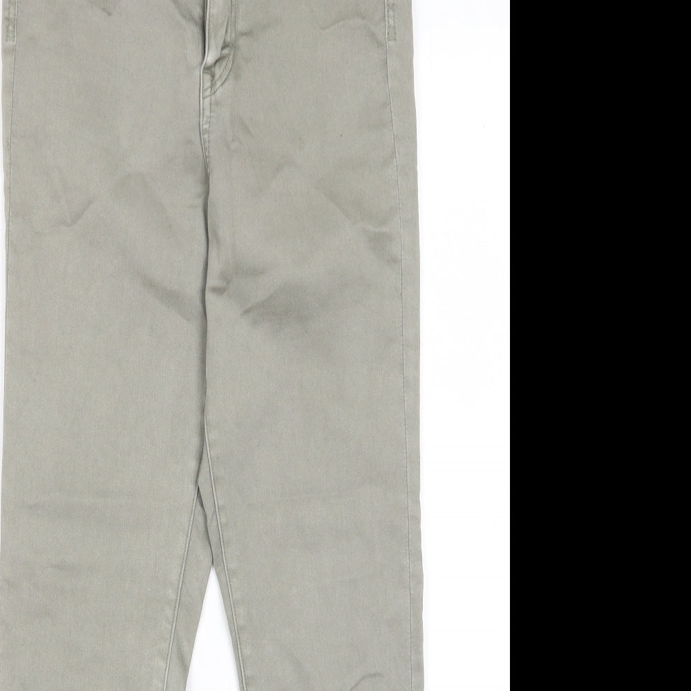 H&M Womens Green Cotton Skinny Jeans Size 27 in L30 in Regular Zip - Pockets, Belt Loops