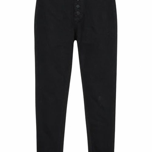 Aecupper Womens Black Cotton Skinny Jeans Size S L29 in Regular Button - Pockets, Belt Loops