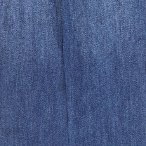 Armani Jeans Womens Blue Cotton Straight Jeans Size 29 in L30 in Regular Zip - Pockets, Belt Loops, Logo