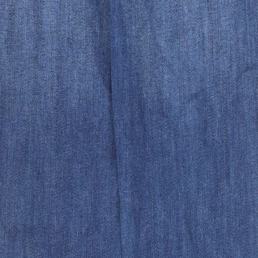 Armani Jeans Womens Blue Cotton Straight Jeans Size 29 in L30 in Regular Zip - Pockets, Belt Loops, Logo