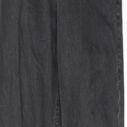 Topshop Womens Grey Cotton Skinny Jeans Size 28 in L34 in Regular Zip - Pockets
