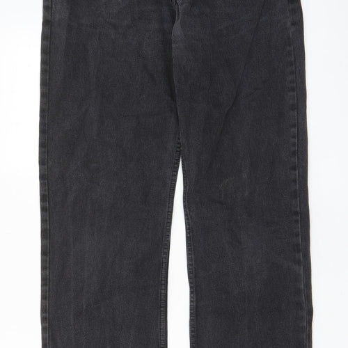Blue Harbour Mens Grey Cotton Straight Jeans Size 34 in L33 in Regular Zip - Pockets, Belt Loops