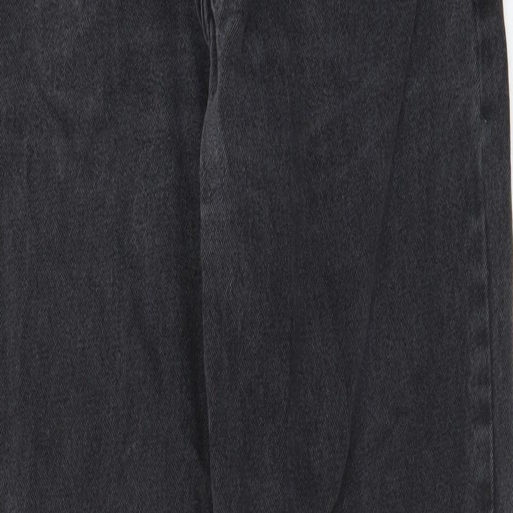 Blue Harbour Mens Grey Cotton Straight Jeans Size 34 in L33 in Regular Zip - Pockets, Belt Loops