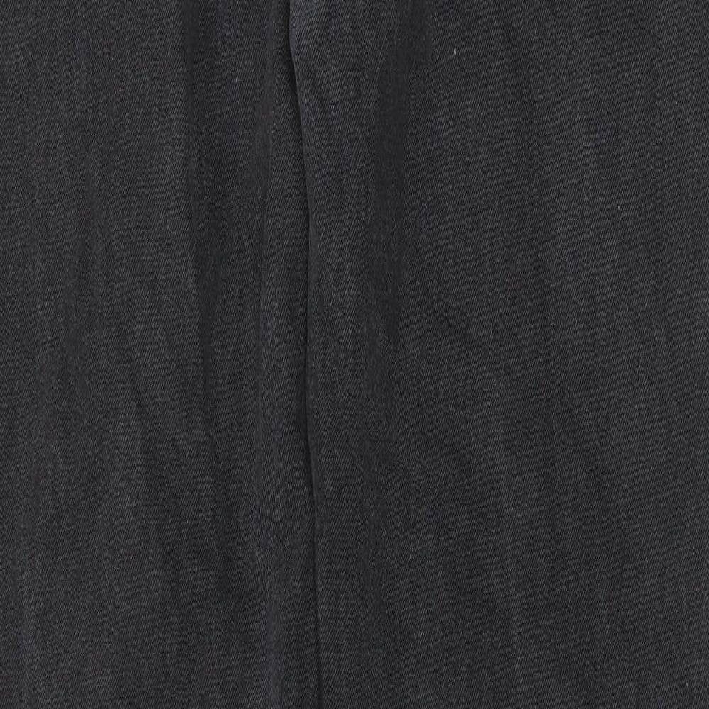 Blue Harbour Mens Grey Cotton Straight Jeans Size 34 in L33 in Regular Zip - Pockets, Belt Loops
