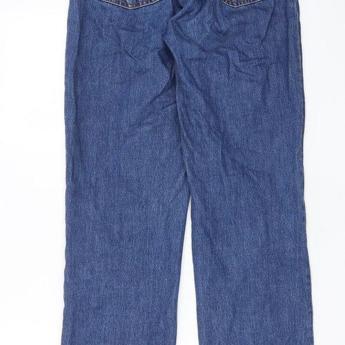 H&M Mens Blue Cotton Straight Jeans Size 28 in L31 in Regular Zip - Pockets, Belt Loops