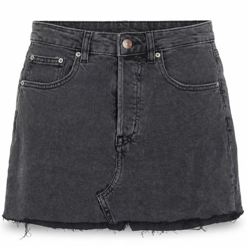 Divided by H&M Womens Gold Cotton A-Line Skirt Size 8 Button