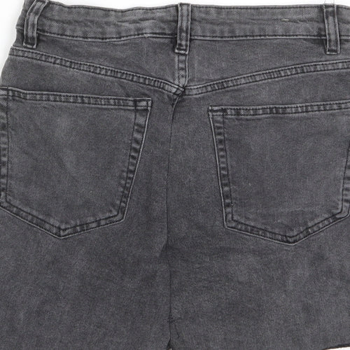 Divided by H&M Womens Gold Cotton A-Line Skirt Size 8 Button