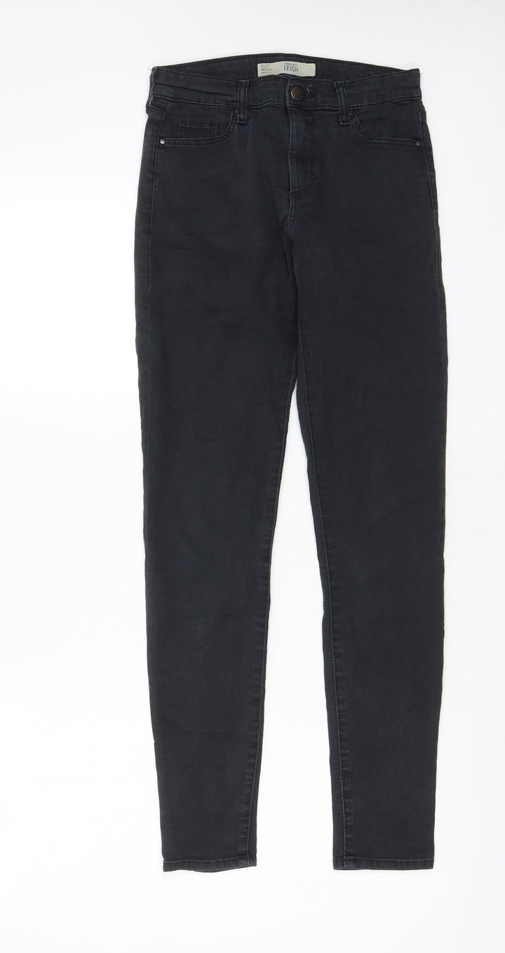 Topshop Womens Black Cotton Skinny Jeans Size 26 in L32 in Regular Zip - Pockets, Belt Loops
