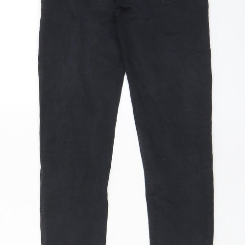 Topshop Womens Black Cotton Skinny Jeans Size 26 in L32 in Regular Zip - Pockets, Belt Loops