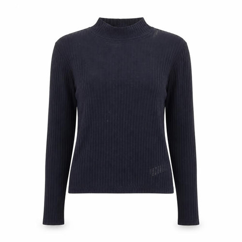 Topshop Womens Blue Polyester Cropped T-Shirt Size 6 Round Neck - Sheer