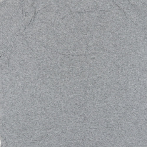 PUMA Mens Grey Polyester T-Shirt Size L Crew Neck - Logo