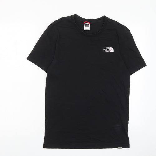 The North Face Mens Black Cotton T-Shirt Size S Crew Neck - Logo