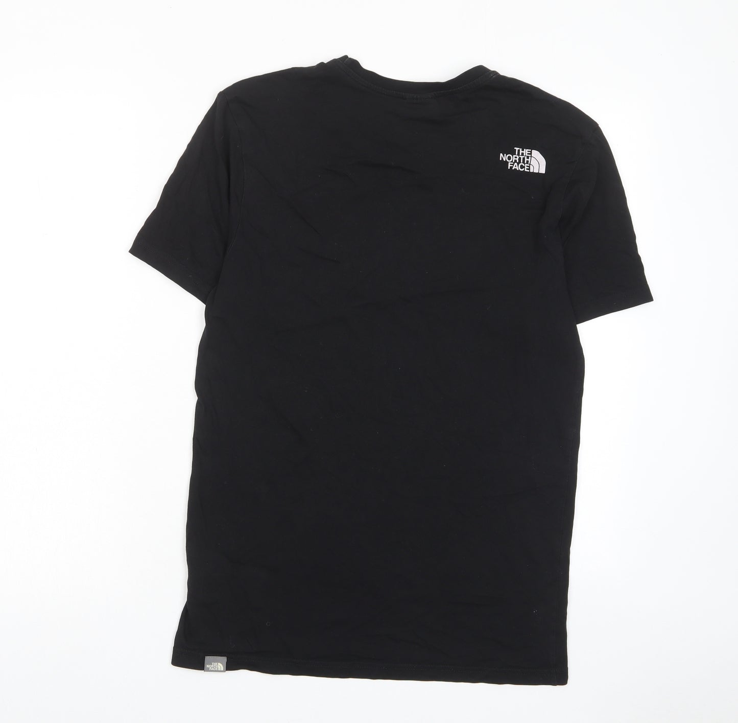 The North Face Mens Black Cotton T-Shirt Size S Crew Neck - Logo