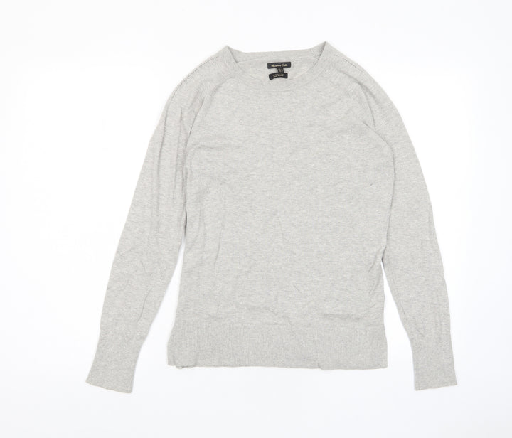 Mossimo Womens Grey Crew Neck Cotton Pullover Jumper Size M