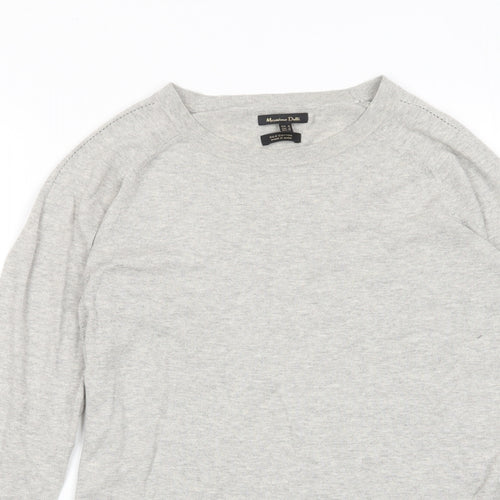 Mossimo Womens Grey Crew Neck Cotton Pullover Jumper Size M
