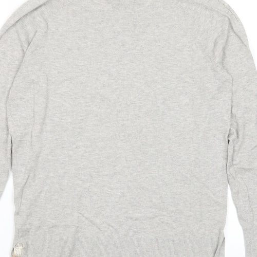 Mossimo Womens Grey Crew Neck Cotton Pullover Jumper Size M