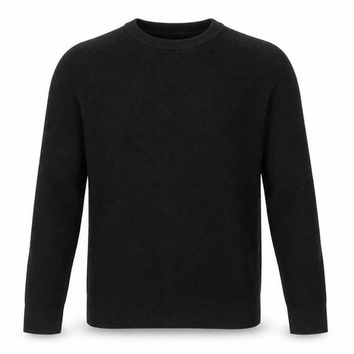 Selected Homme Mens Black Crew Neck Cotton Pullover Jumper Size M Long Sleeve