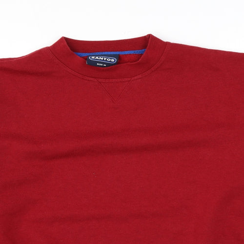 Zantos Mens Red Polyester Pullover Sweatshirt Size M