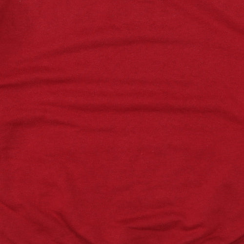 Zantos Mens Red Polyester Pullover Sweatshirt Size M