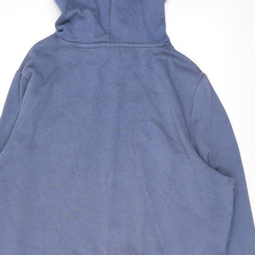 PINK Womens Blue Cotton Pullover Hoodie Size M Pullover