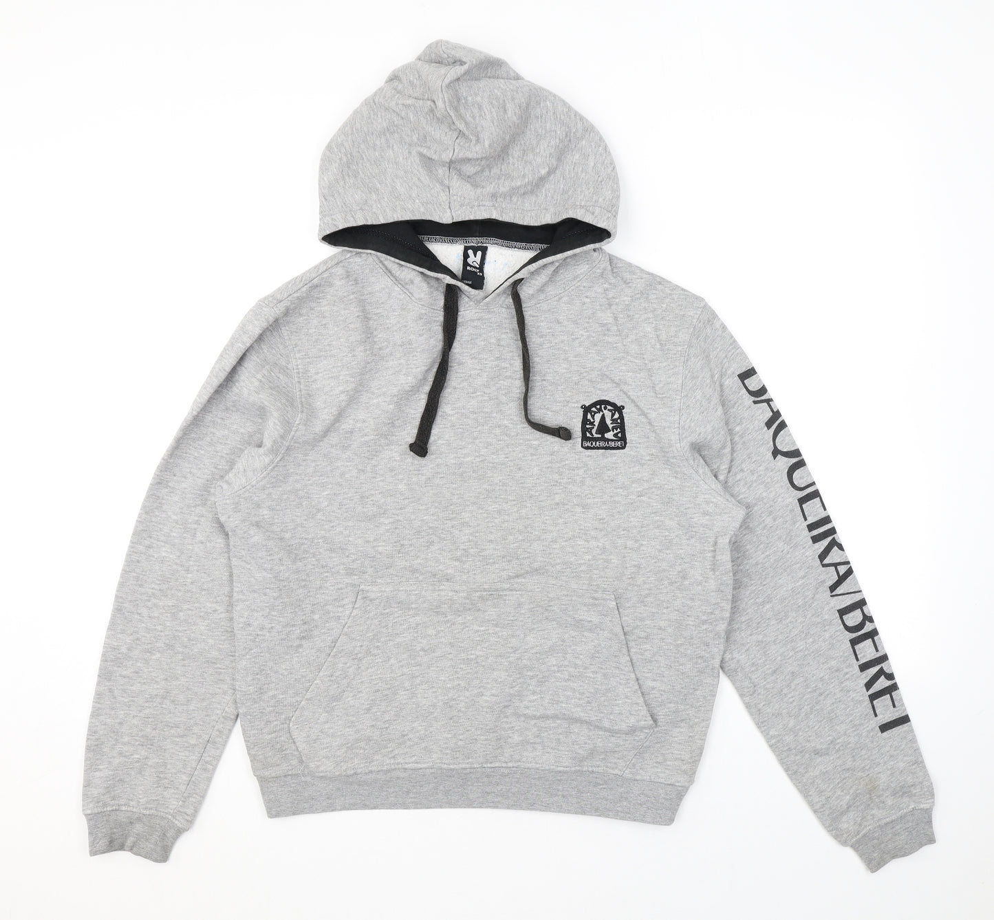 Roly Mens Grey Polyester Pullover Hoodie Size XS