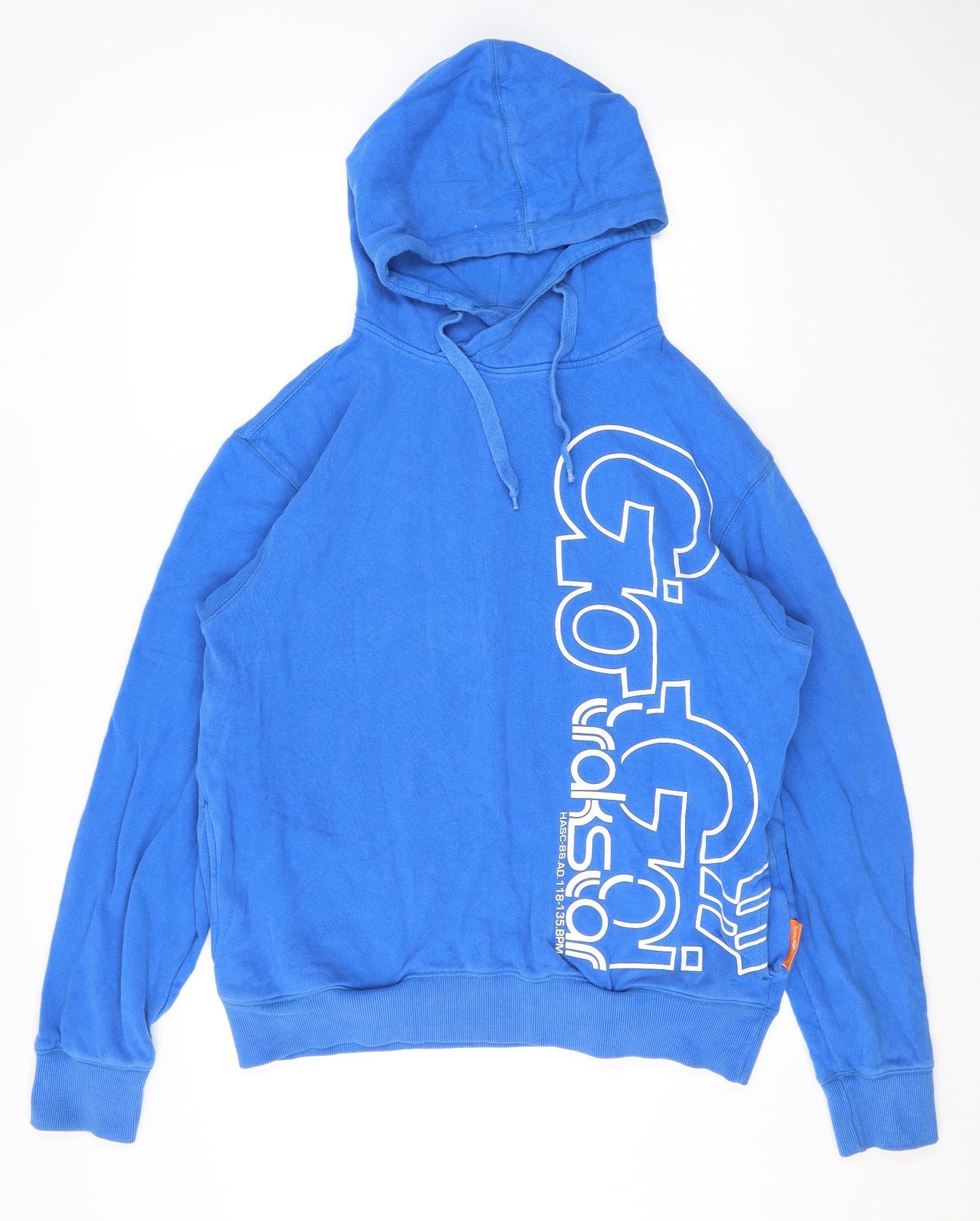 Gio-Goi Mens Blue Cotton Pullover Hoodie Size L - Logo