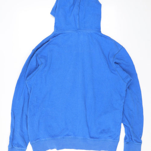 Gio-Goi Mens Blue Cotton Pullover Hoodie Size L - Logo