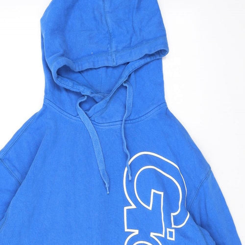 Gio-Goi Mens Blue Cotton Pullover Hoodie Size L - Logo