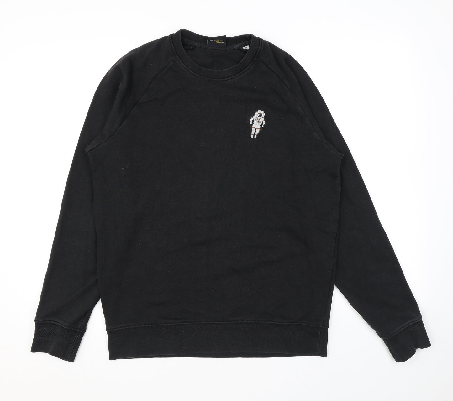 Percival Mens Black Cotton Pullover Sweatshirt Size M - Astronaut