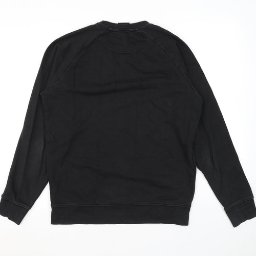Percival Mens Black Cotton Pullover Sweatshirt Size M - Astronaut