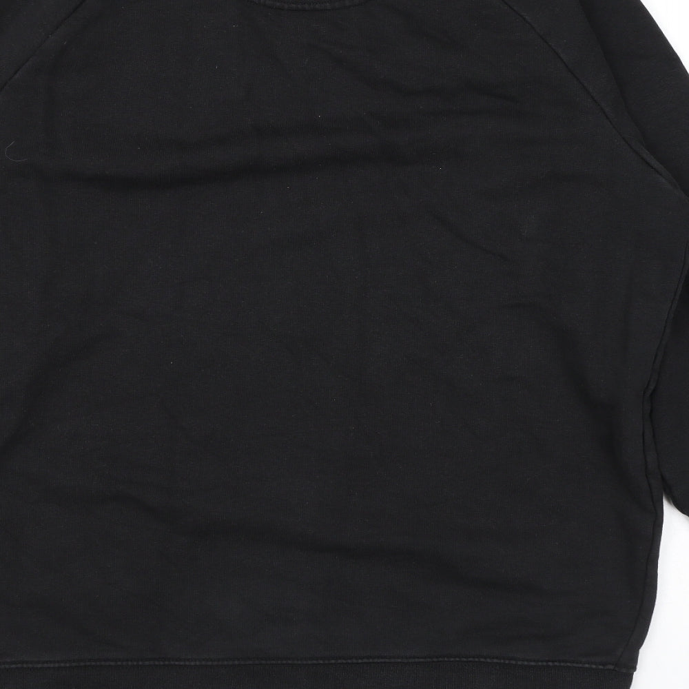 Percival Mens Black Cotton Pullover Sweatshirt Size M - Astronaut