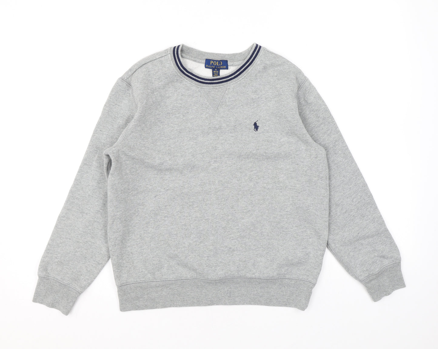 Polo Ralph Lauren Mens Grey Cotton Pullover Sweatshirt Size M - Logo
