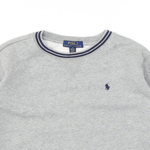 Polo Ralph Lauren Mens Grey Cotton Pullover Sweatshirt Size M - Logo