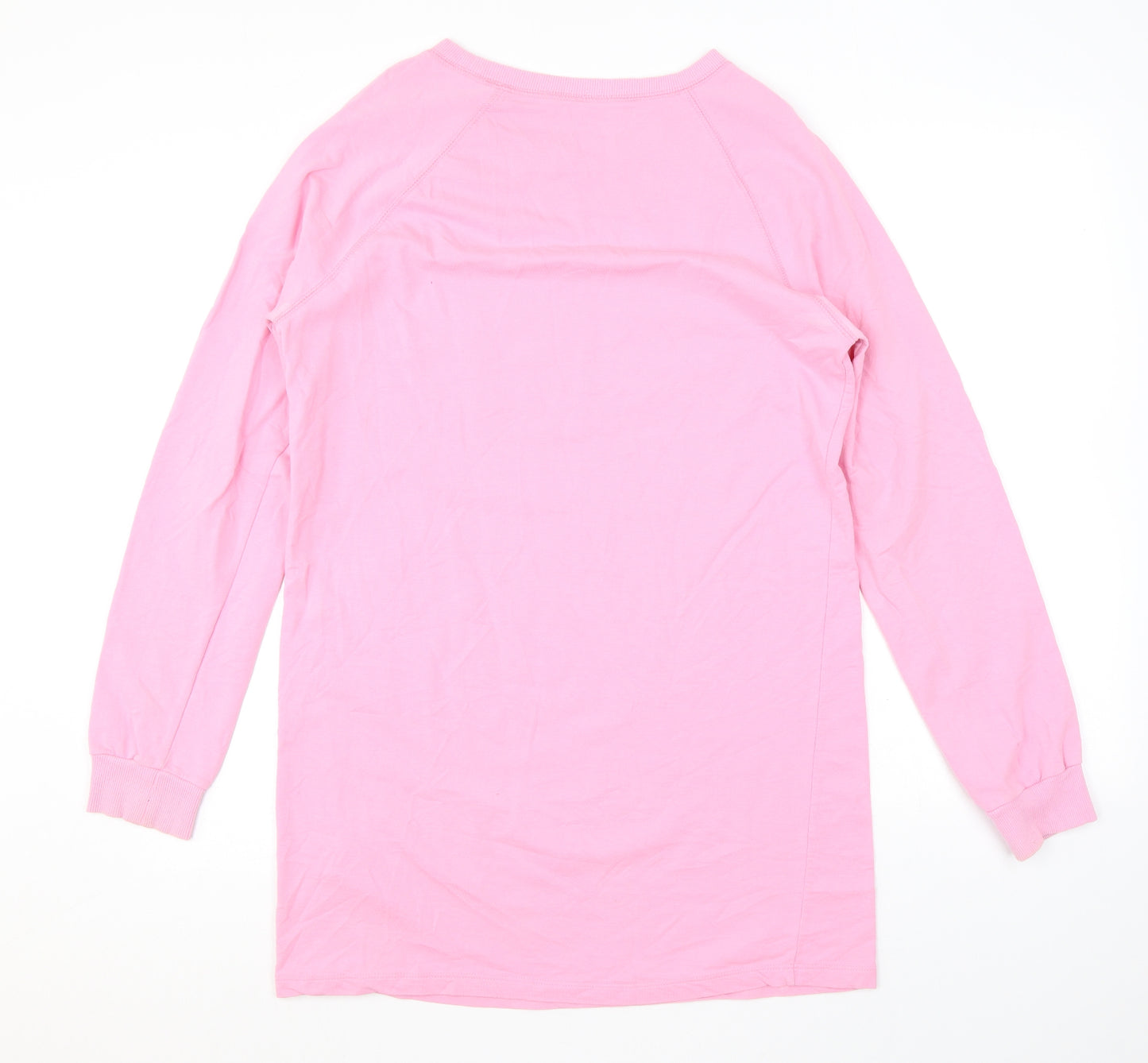 Boohoo Womens Pink Cotton Pullover Sweatshirt Size M Pullover - Girl Power